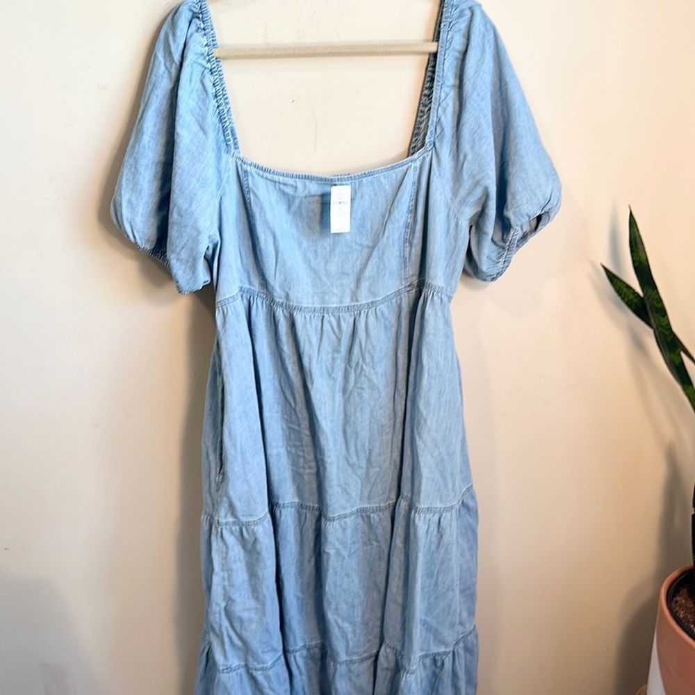 Gap Tiered Peasant Maxi Dress XXL